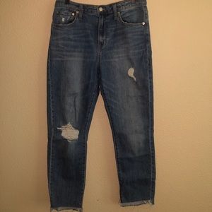 Madewell High-Rise Slim Boyjean: Step-Hem Edition